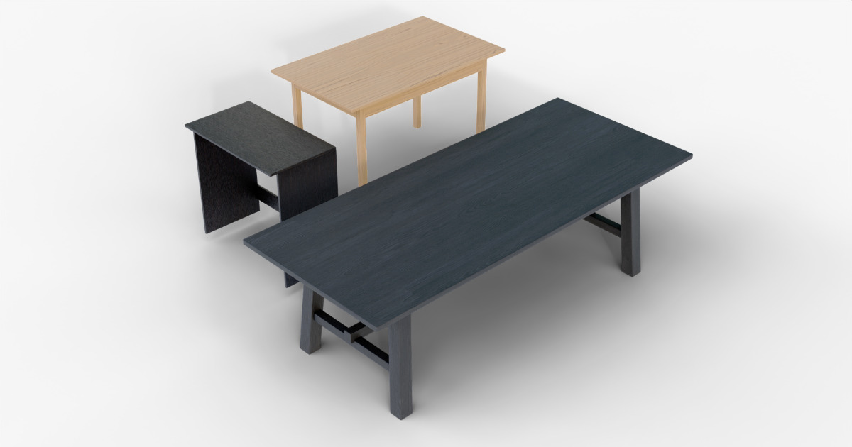 Wooden & Modern Table Pack 4 | 3D Furniture | Unity Asset Store