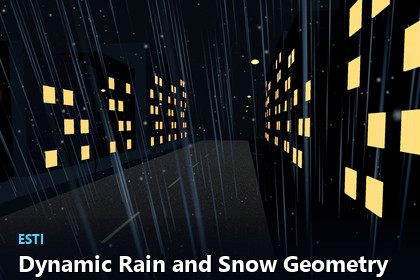 Dynamic Rain and Snow Geometry