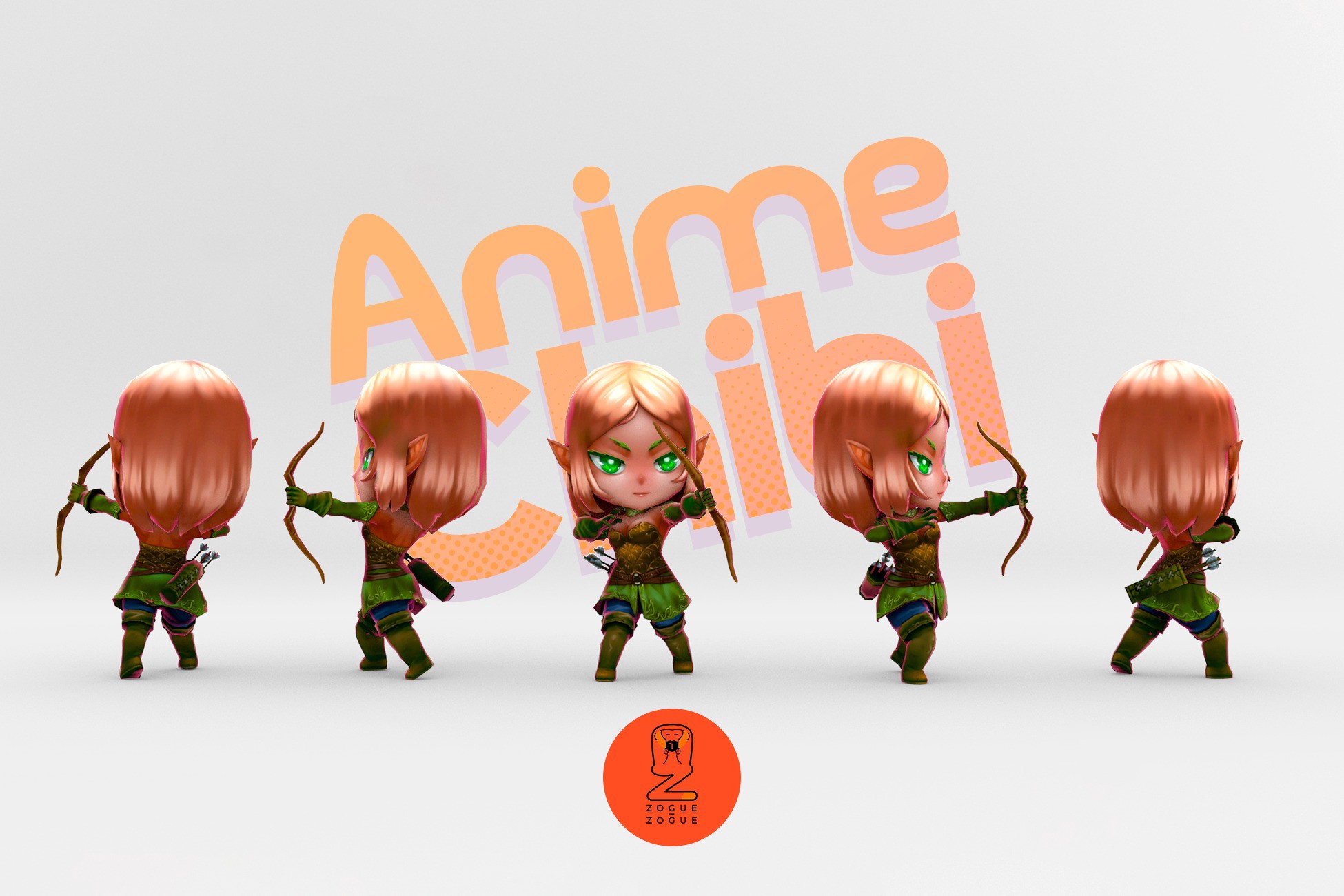 Anime Chibi: Fantasy Pack - Elf Ranger | Characters | Unity Asset Store