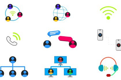 Communication Network Icons Set (09.06.25)