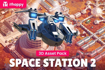 Space Station 2 - Low Poly 3D Models Pack