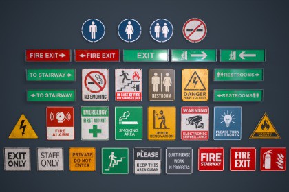 Vintage Facility Signs