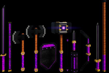 Stylized Voxel Medieval Weapons Pack