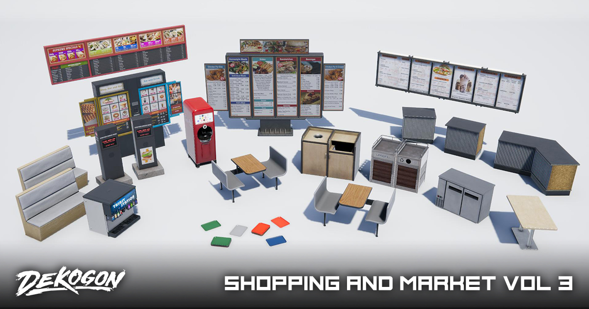 Shopping and Market VOL 3 - Fastfood | 3D Props | Unity Asset Store