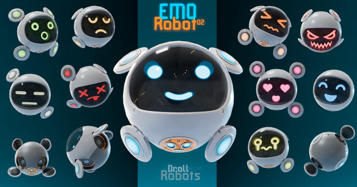 Emo Robot 02 | 3D Robots | Unity Asset Store