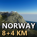 Norway Peaks & Valleys Real-World Terrains 8 km + 4 km