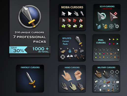 Cursors Mega Pack | 2D Icons | Unity Asset Store