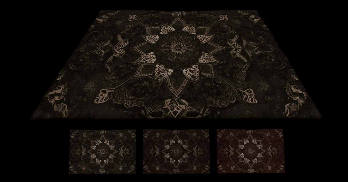 Victorian Rug Pack - Flower - HDRP Ready | 3D Props | Unity Asset Store