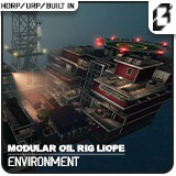Modular Oil Rig Liope Environment (Ocean,Platform)