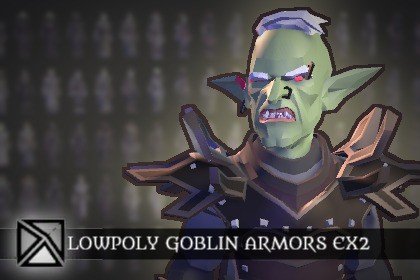 Low Poly Goblins Modular Armors Ex2 - LOWPOLY MEDIEVAL FANTASY SERIES