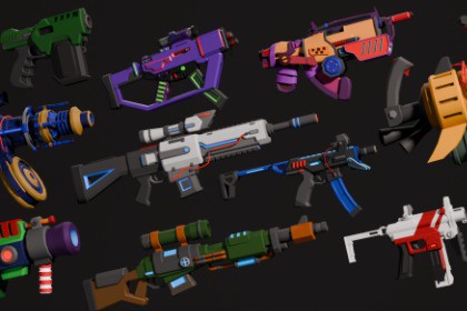 Low-Poly Sci-Fi Weapons Pack