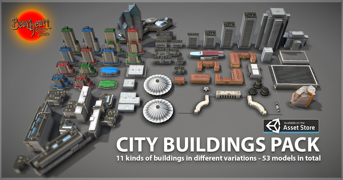 City Buildings Pack | 3D Urban | Unity Asset Store