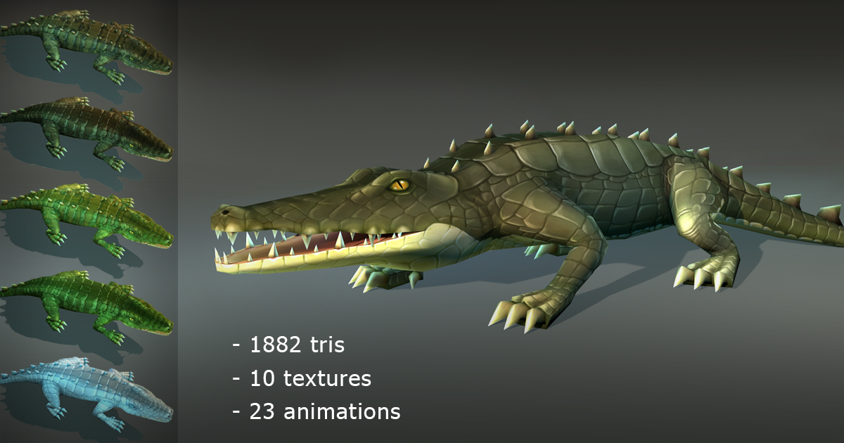 Animated Crocodiles Pack | 캐릭터 | Unity Asset Store