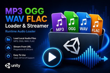 MP3 OGG WAV FLAC Loader & Streamer - Runtime Audio Loader
