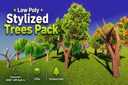 Low Poly Stylized Trees Pack - Mini World Studio