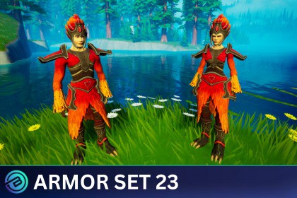 Phoenix Armor Set - Stylized RPG