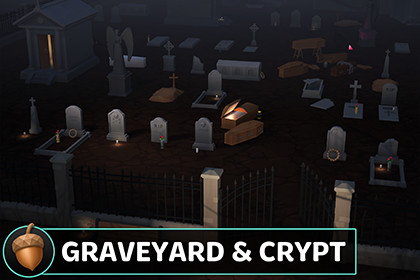 Low Poly Graveyard & Crypt Pack