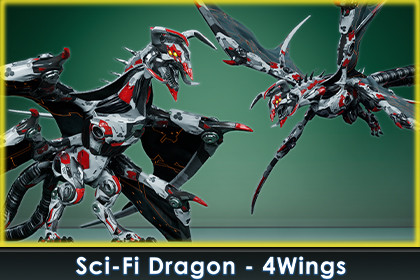 Sci-Fi Dragon 4Wings