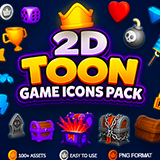 2D Toon Game Icons Pack