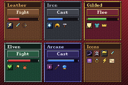 Pixel UI Fantasy - RPG GUI & 135 Icons