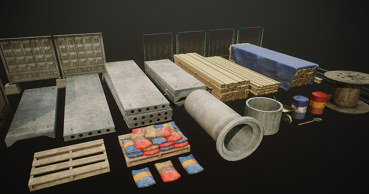Realistic construction props pack | 3D Props | Unity Asset Store