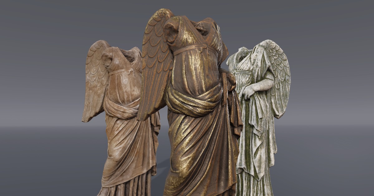 Ancient Angel Statue | 3D Exterior | Unity Asset Store
