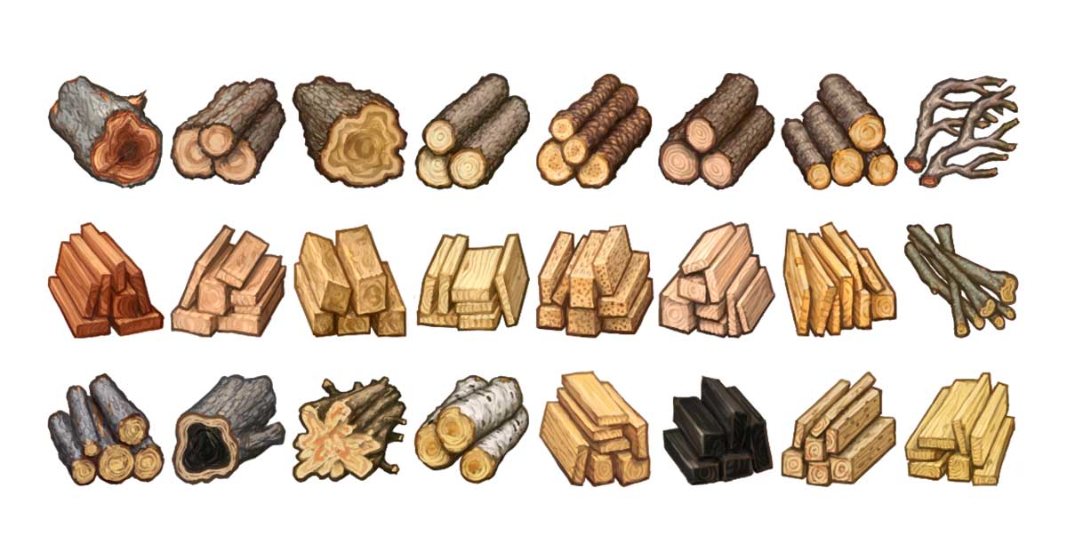 Timber Unity Sticker Icons: Wood, Timber, Lumber | 2D Icons | Unity Asset Store
