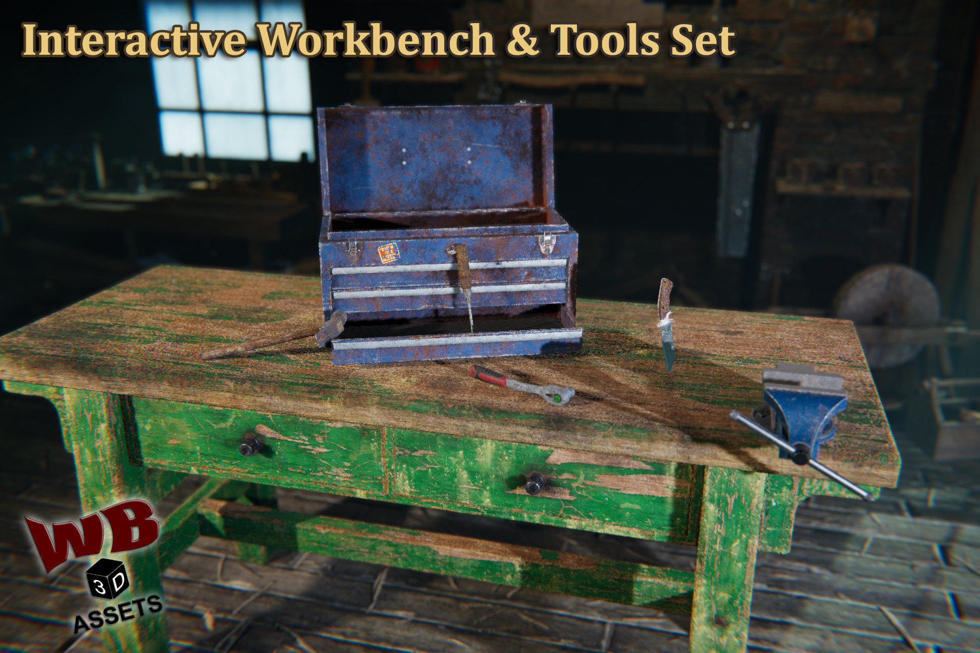 Interactive Workbench & Tools Set | 3D Props | Unity Asset Store