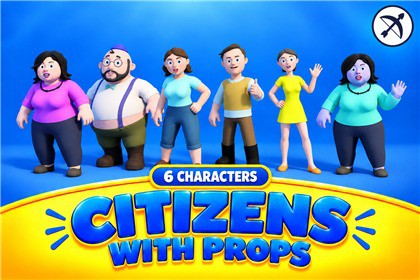 Citizens with Props - Stylized Character Pack