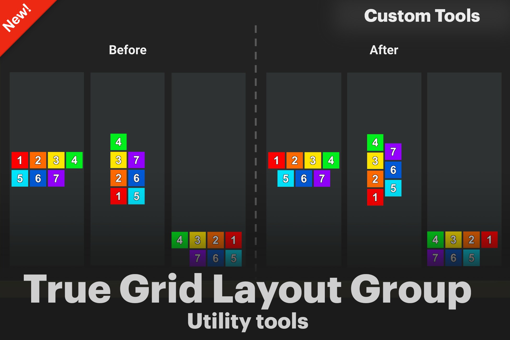 UI Utilities - True Grid Layout Group | GUI Tools | Unity Asset Store