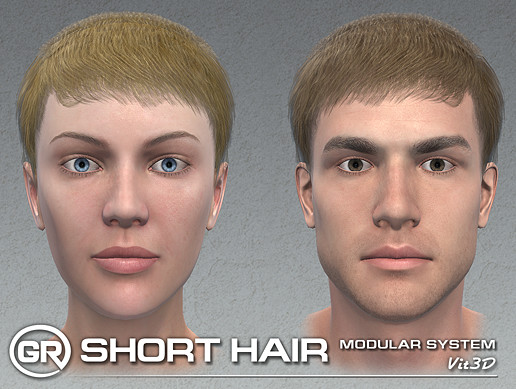 GR Short Hair | Characters | Unity Asset Store