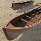 Wood Row Boat