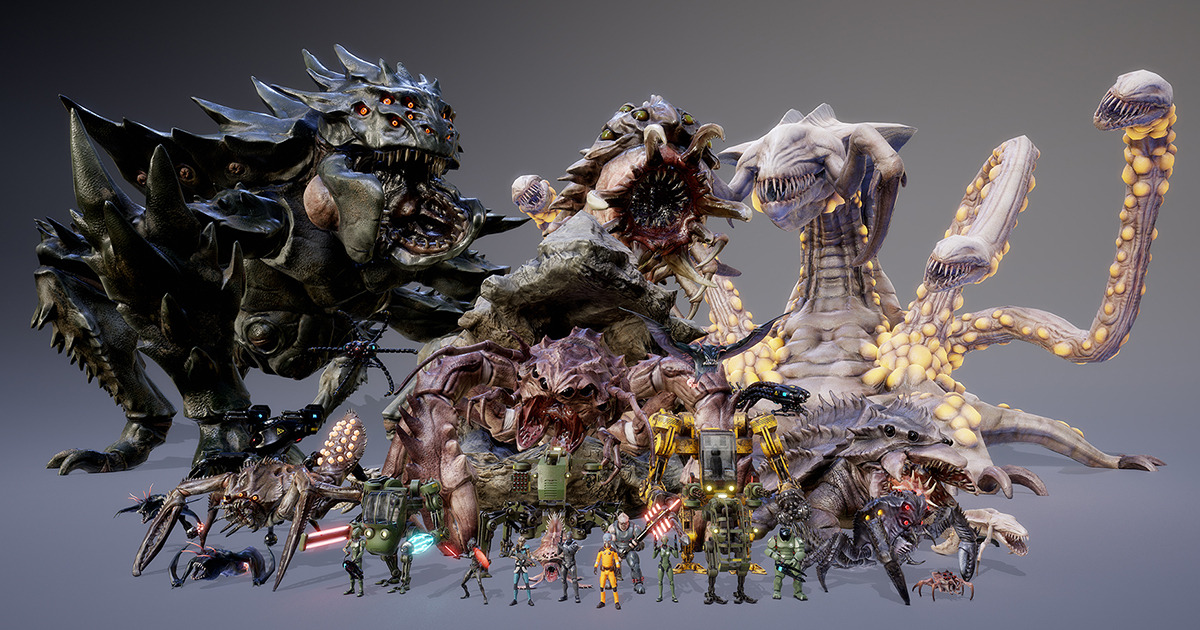 Sci Fi Characters Mega Pack Vol 3 3d Characters Unity Asset Store