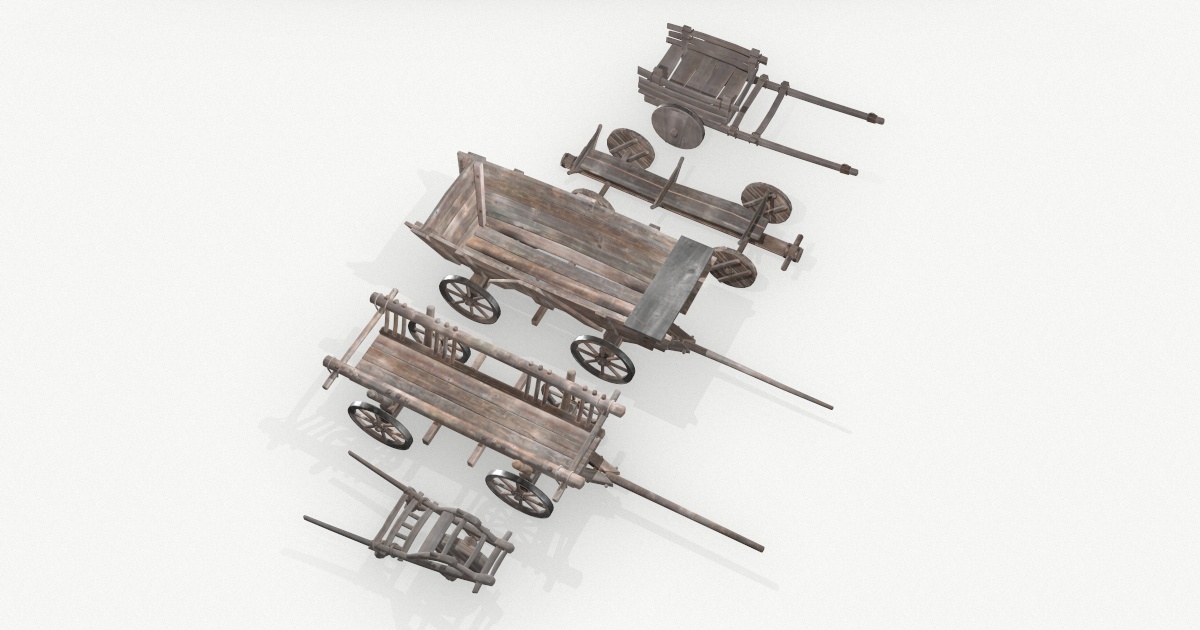 Medieval Carts Collection | 3D Props | Unity Asset Store