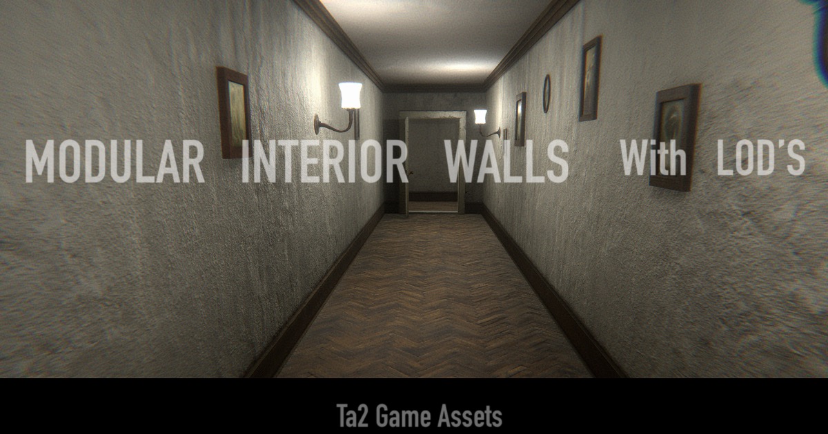 Modular Interior Walls With LOD's Built-in | 3D Environments | Unity ...