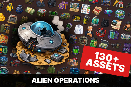 Alien Investigation UFO Research Military Base Containment Icons Pack