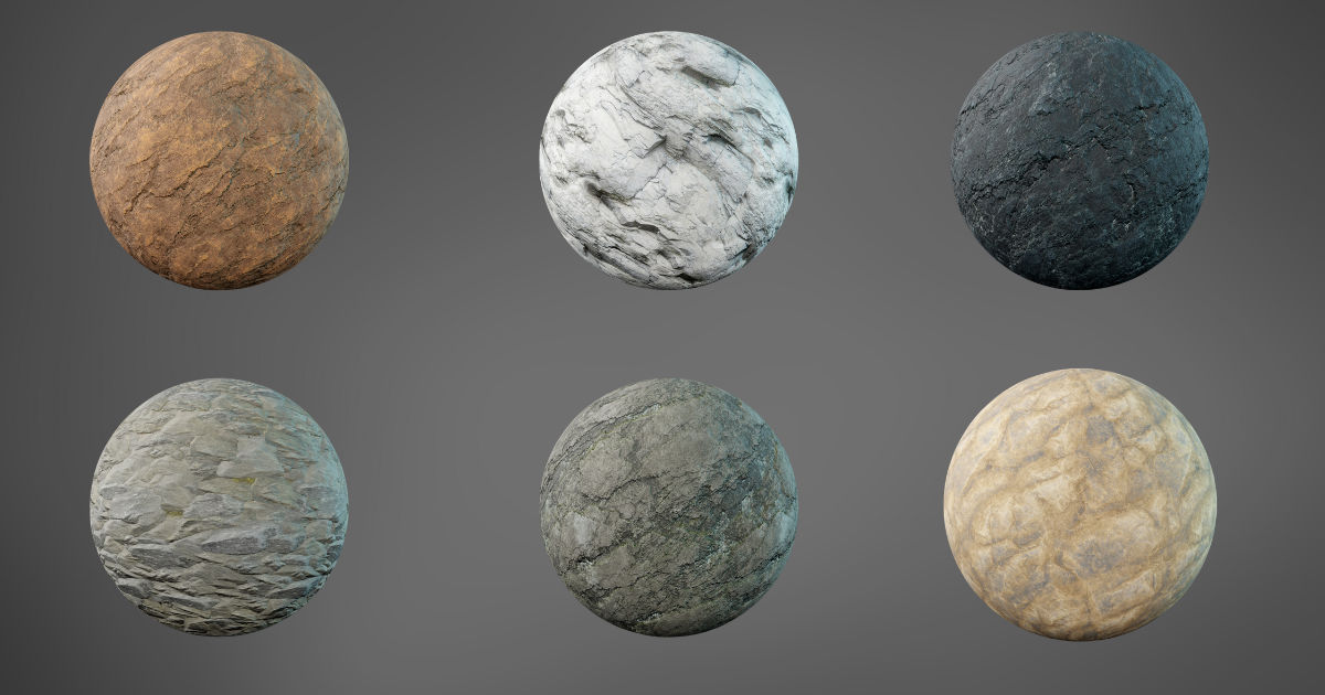 Rock Materials v01 | 2D Nature | Unity Asset Store