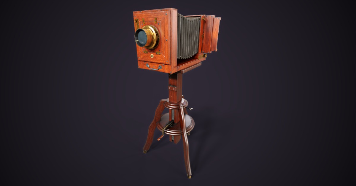 Vintage Camera with Tripod | 3D Interior | Unity Asset Store