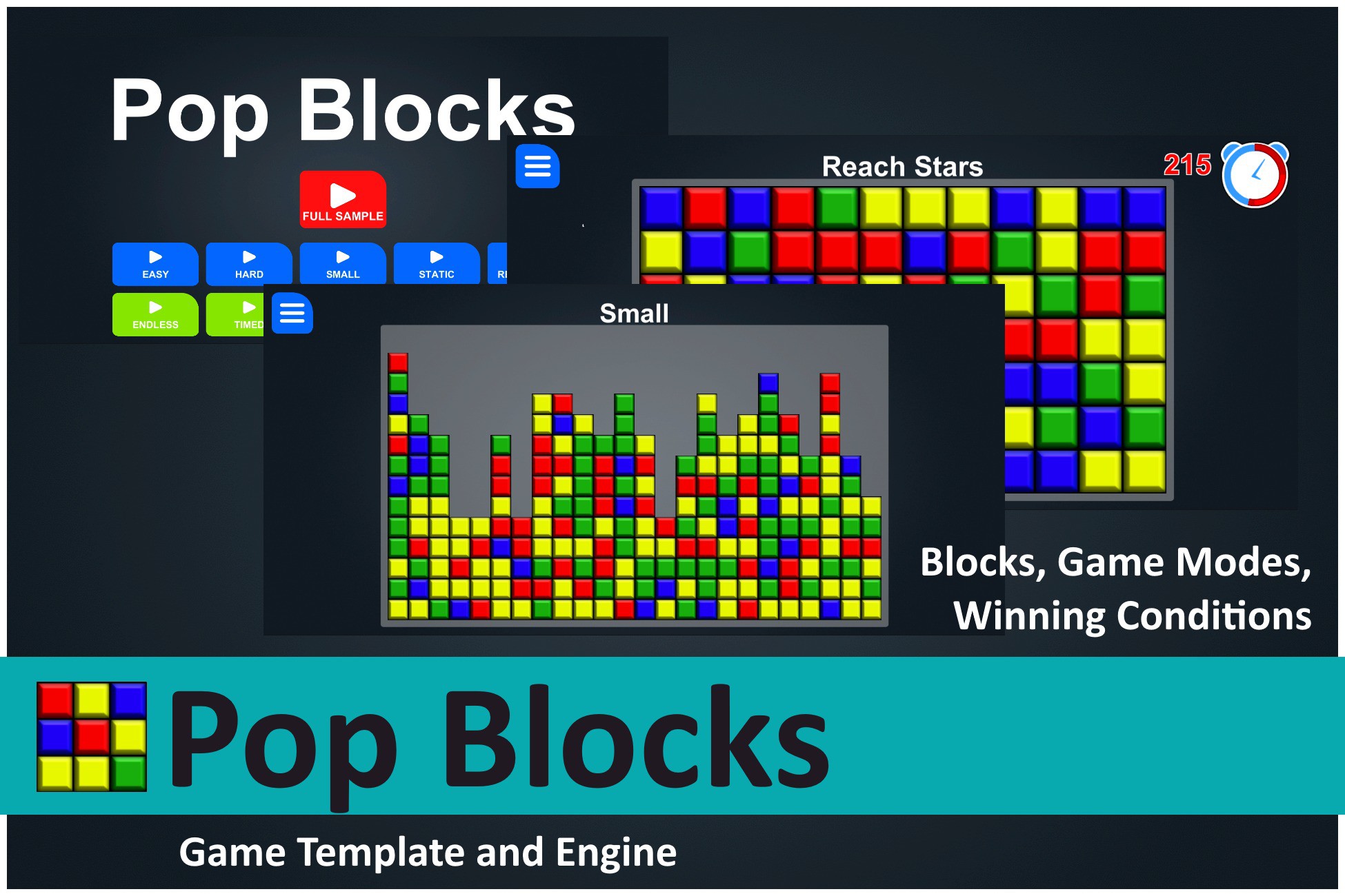 Pop Blocks Game template and engine | Systems | Unity Asset Store