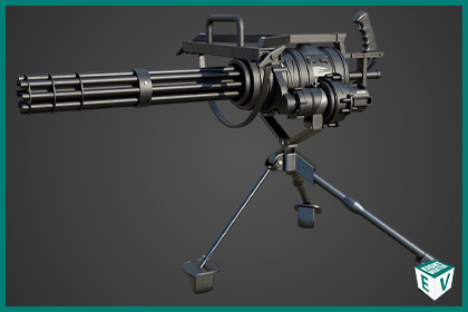 M134 Minigun Machine Gun URP and HDRP Textures