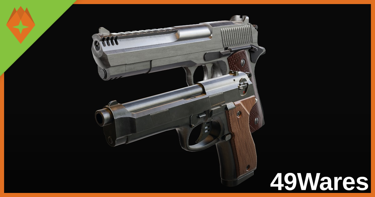 FPS Weapons - Animated Guns (Pistols) - Pack 1 | 3D Guns | Unity Asset ...