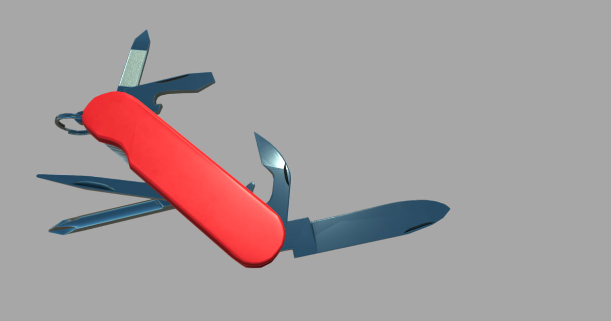 MultiTool Pocket Knife 3D Tools Unity Asset Store