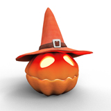 Halloween Pumpkin with Hat