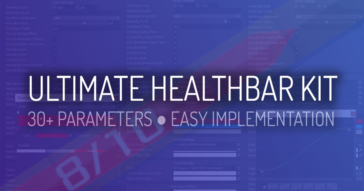 Health Container For Unity Ultimate Healthbar Kit | GUI Tools | Unity Asset Store