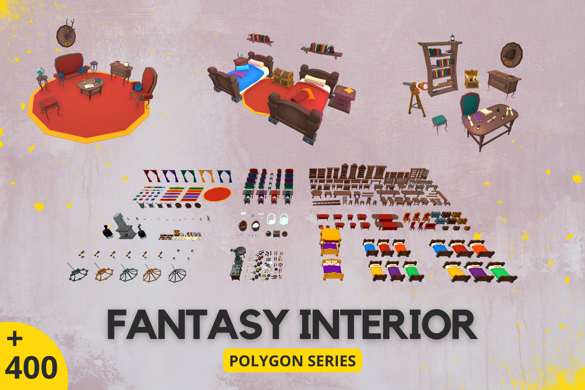 Fantasy Interior Pack by Rutz | 3D Props | Unity Asset Store