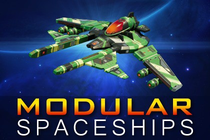 Sci-Fi Modular Spaceship Night Aye