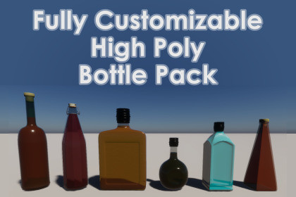 Customizable Bottle Pack (High Poly)