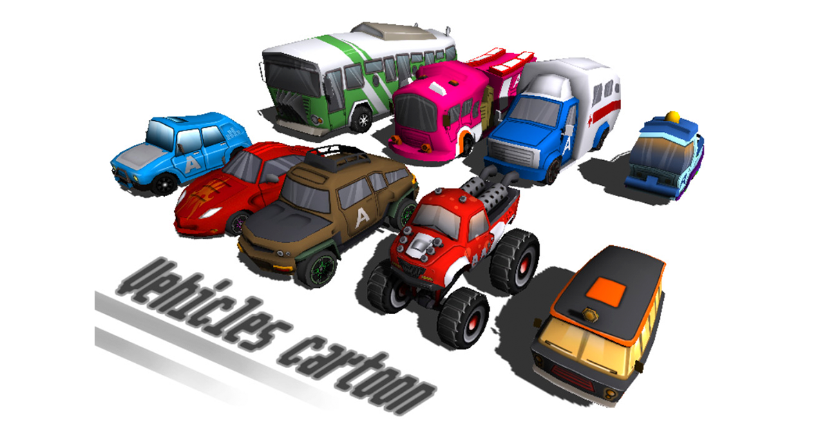 Vehicles Cartoon TeamA | 3D Vehicles | Unity Asset Store