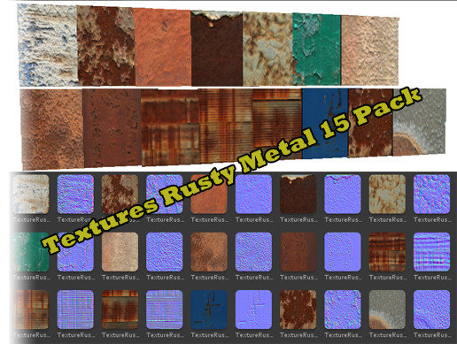 Textures Rusty Metal 15 Pack | 2D Metals | Unity Asset Store