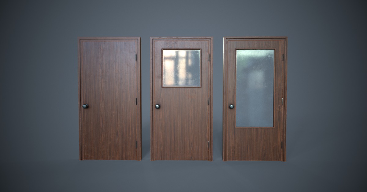 Set of three doors | 3D Interior | Unity Asset Store
